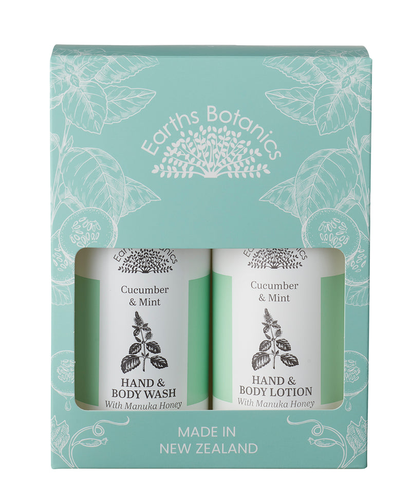 Cucumber and Mint Gift Pack - Hand and Body Lotion & Hand and Body Wash